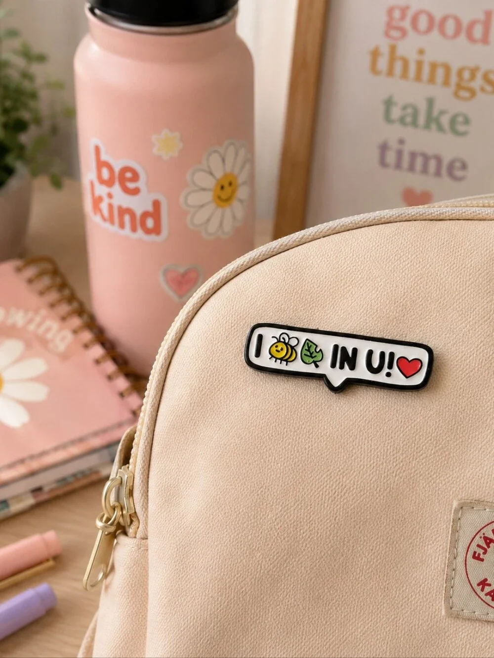 Bee-leaf IN U! Enamel Pin Positive Encouragement